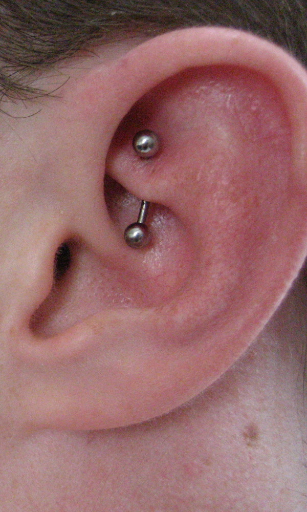 The Rook ear piercing